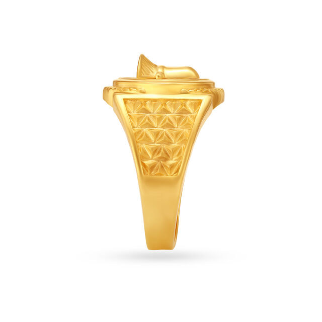 Lord Shiva Gold Finger Ring For Men,,hi-res image number null
