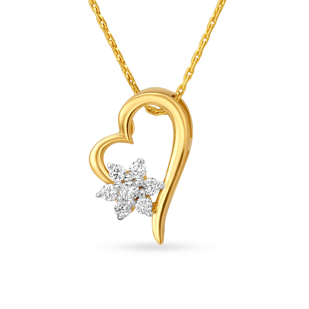 Tanishq heart outlet pendant