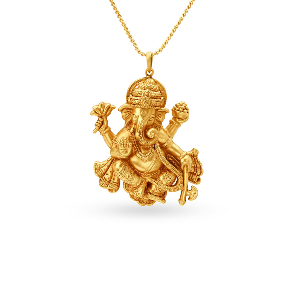 Ganesh pendant deals silver tanishq