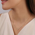 Crescent Charisma 14Kt Diamond Necklace,,hi-res image number null