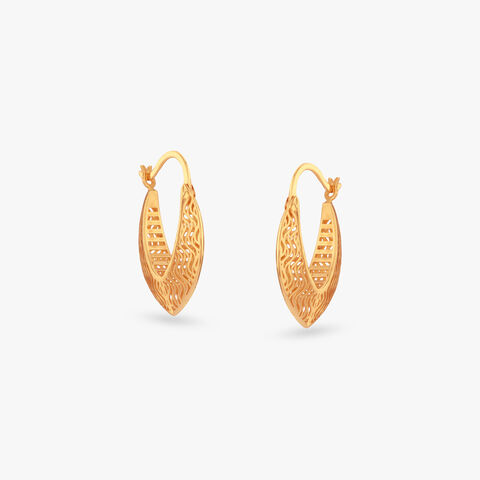 Auric Flow Gold Hoop Earrings