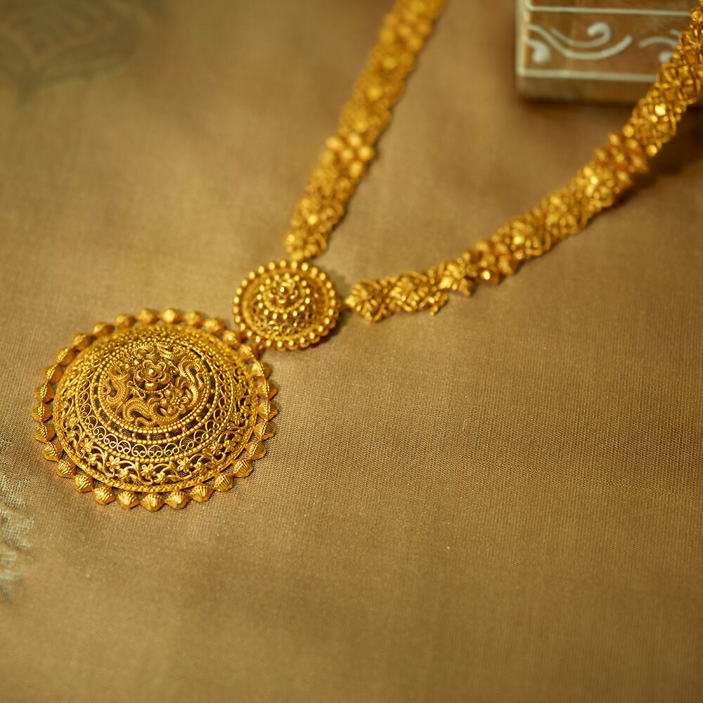 Alluring Floral Gold Haaram
