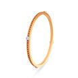14 KT Yellow Gold Diamond Bangle,,hi-res image number null