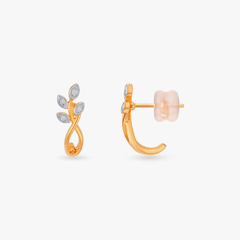 Bloom Twist Diamond Hoop Earrings