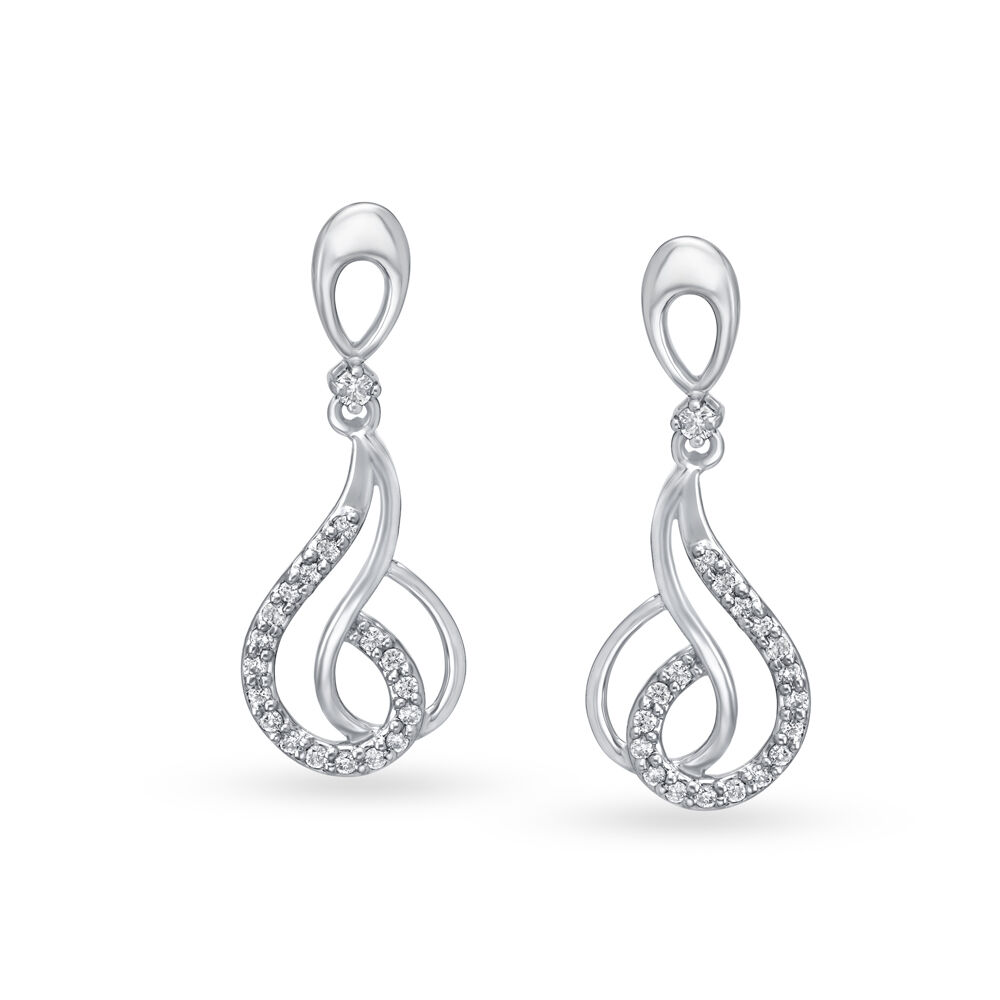 Platinum earrings tanishq online