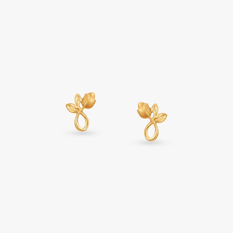 Sweet Blossom Gold Stud Earrings for Kids
