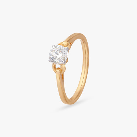 Sculpted Grace Solitaire Ring