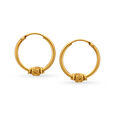 Traditional Slender Gold Bali Hoop Earrings,,hi-res image number null