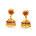 Opulent Antique Gold Jhumka Earrings,,hi-res image number null