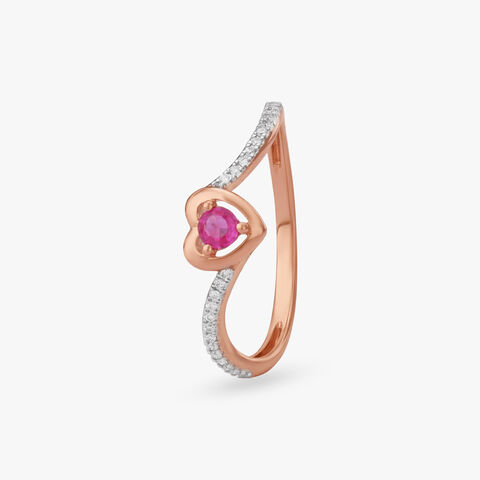 Flowing Heart Diamond Ring