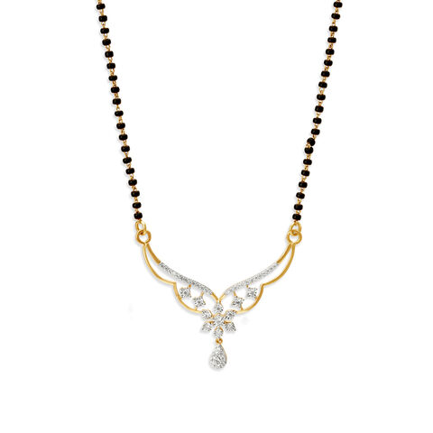 Mesmerizing Diamond Floral Mangalsutra