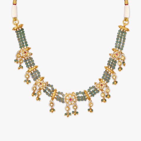 Dewlit Blossom Gold Necklace Set