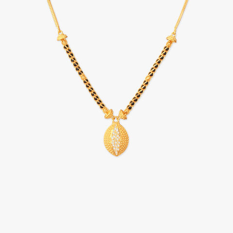 Oval Granule Pendant Mangalsutra