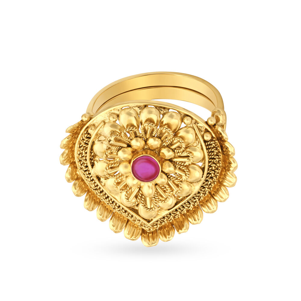 Cocktail ring new arrivals gold tanishq