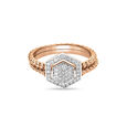 14 KT Rose Gold Circular Detachable Diamond Ring,,hi-res image number null