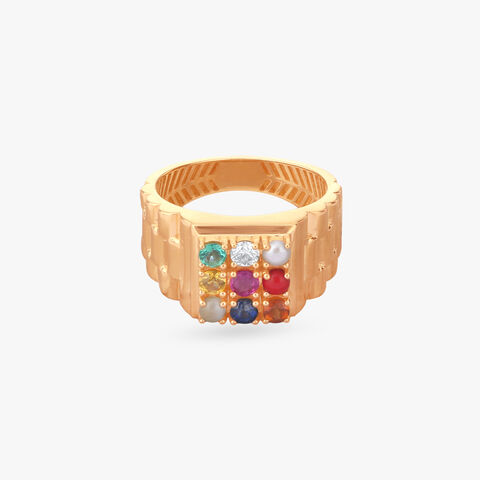 Regal Navratna Diamond Ring For Men