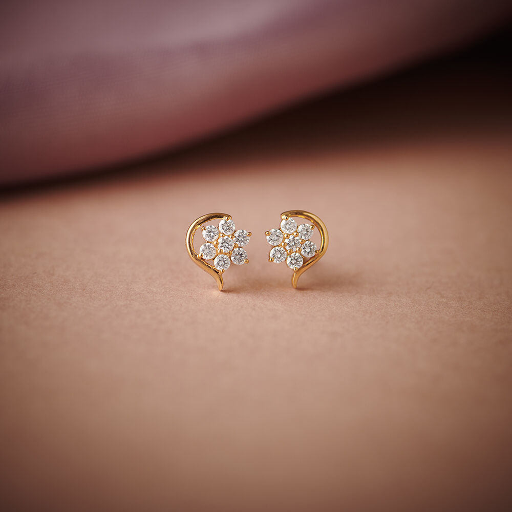Diamond earring designs tanishq on sale
