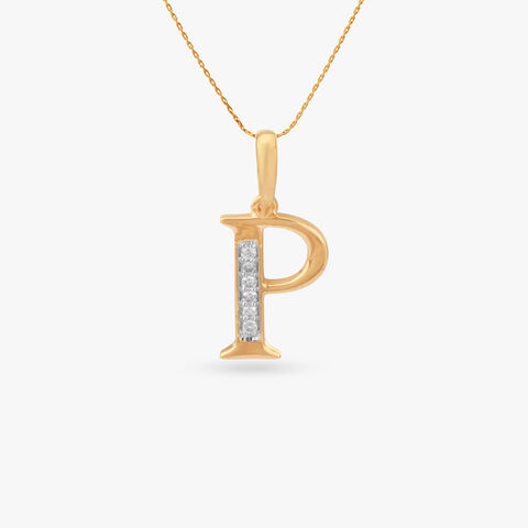 Signature P Diamond Pendant