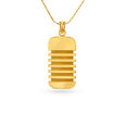 Five Stripe Carved Gold Pendant For Men,,hi-res image number null