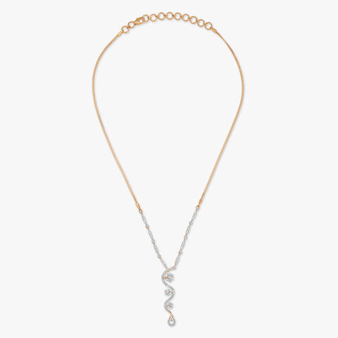 Blooming Swirl Diamond Necklace Set