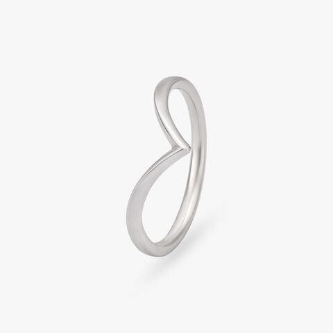 Chevron Platinum Finger Ring