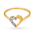 Contemporary Heart Design Finger Ring,,hi-res image number null