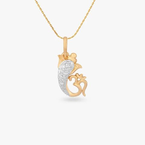 Om Ganesh Diamond Pendant