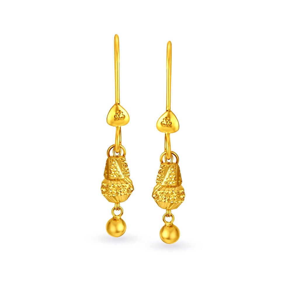 Tanishq earrings sales 18k gold