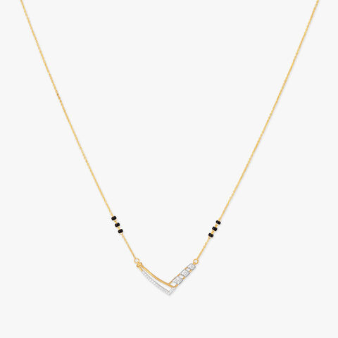 Angular Rhythm Diamond Mangalsutra