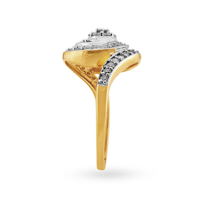 Fancy Traditional Gold and Diamond Finger Ring,,hi-res image number null