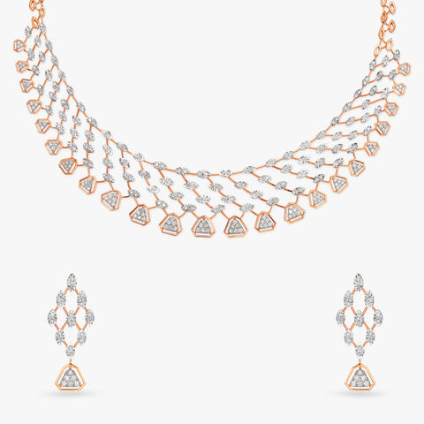 Dreamcatcher's Whispers Natural diamond Necklace Set