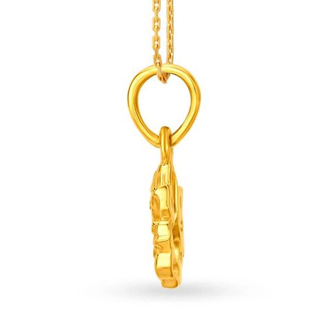Ethereal Ganpati Gold Pendant