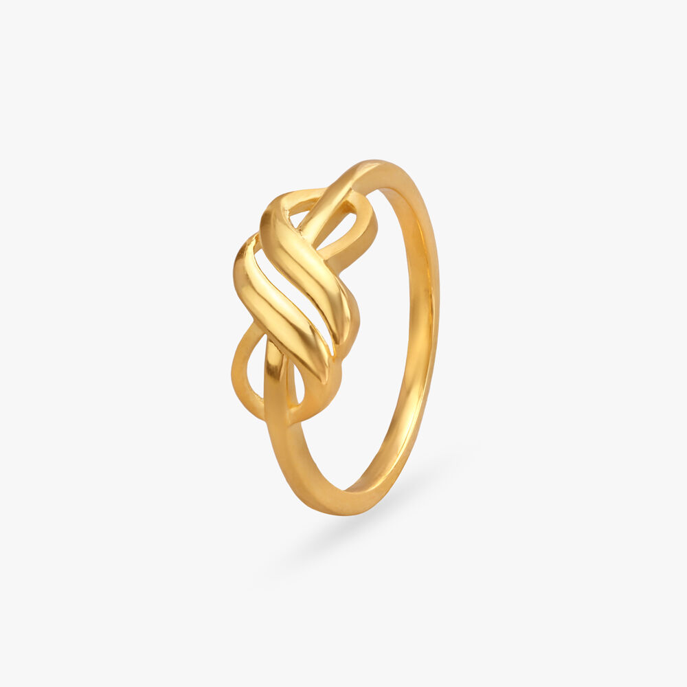 Infinity Knot Gold Finger Ring