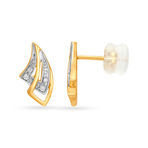 Artistic Diamond Stud Earrings