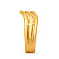 Stylish 22 Karat Yellow Gold Wave Patterned Finger Ring,,hi-res image number null