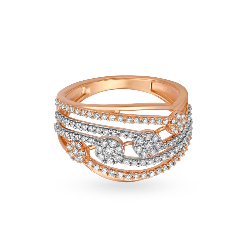 Buy Mia By Tanishq Nature's Finest Gold Organic Whirl Ring Online At Best  Price @ Tata CLiQ