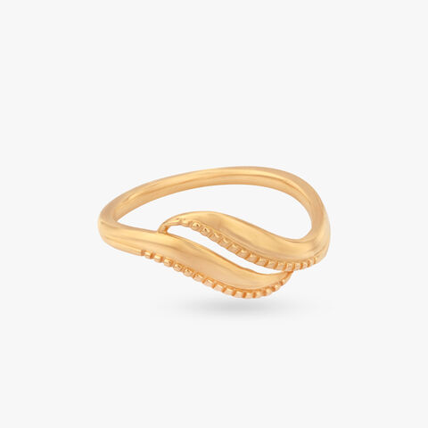Flowing Twin Gold Ring