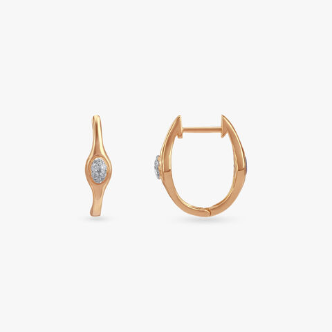 Twilight Twist Diamond Hoop Earrings