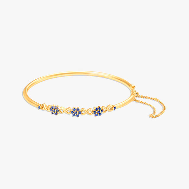 Enchanting Floral Sapphire Bangle,,hi-res image number null