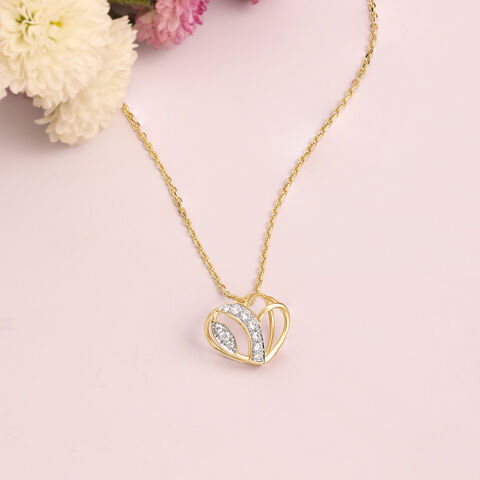 Bee Loved Heart Diamond Pendant