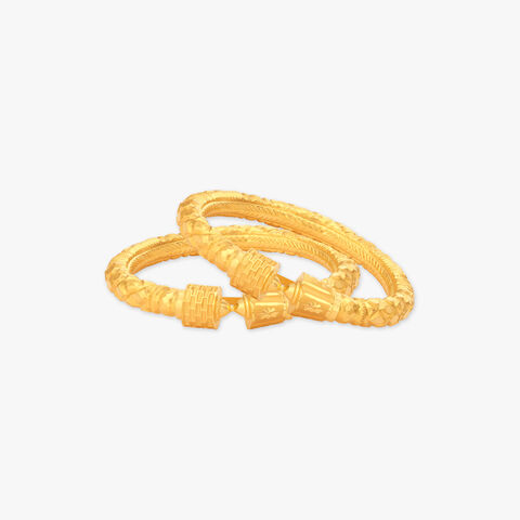 Sondesh Naksha Gala Bala Gold Bangles