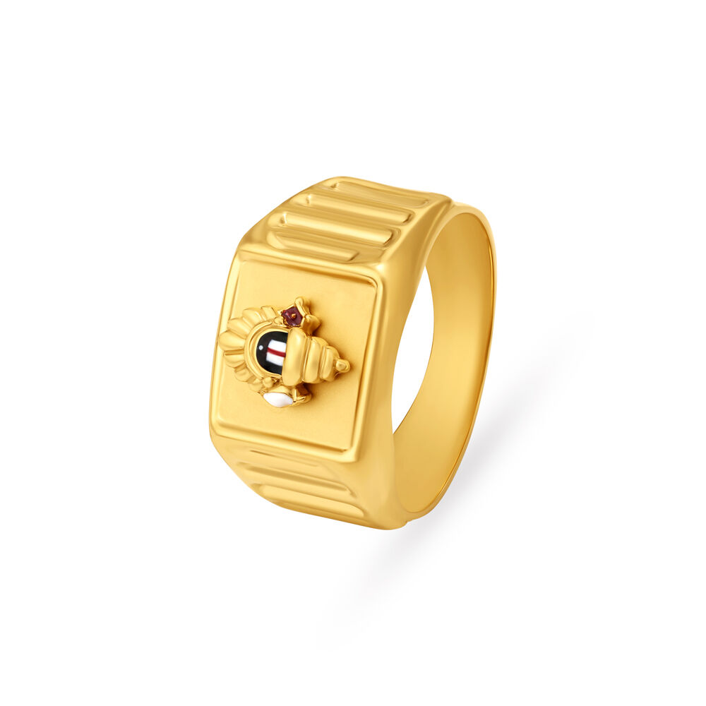 22K Gold 'Balaji' Ring For Men - 235-GR7236 in 5.550 Grams