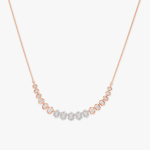 Enticing Contemporary Diamond Necklace Set