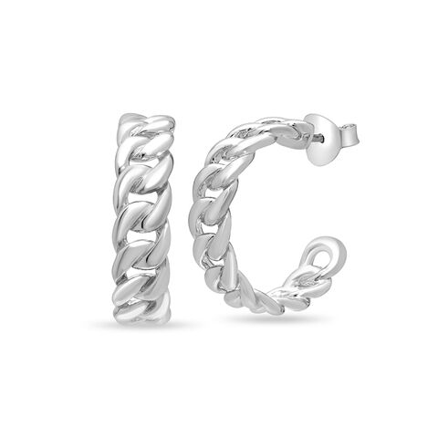 925 Silver Elegant Knot Hoop Earrings