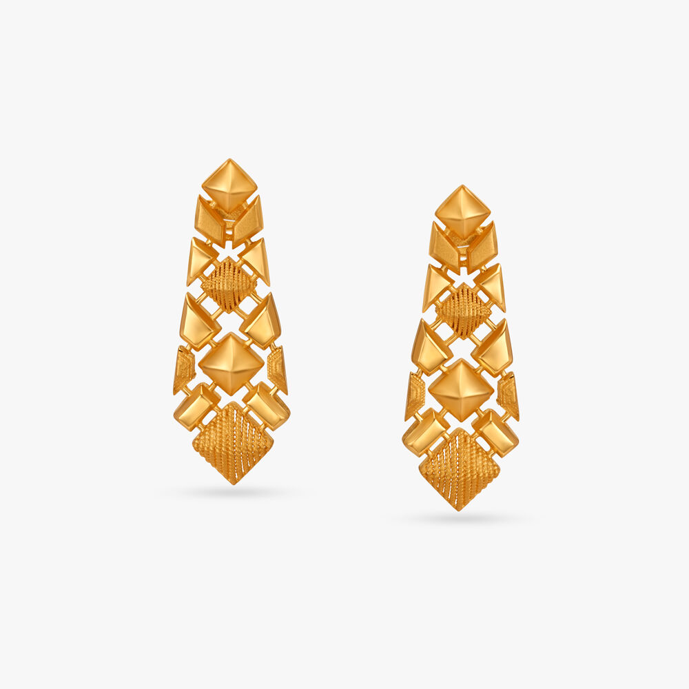 Buy Yellow Gold Earrings for Men by Zeya Online | Ajio.com