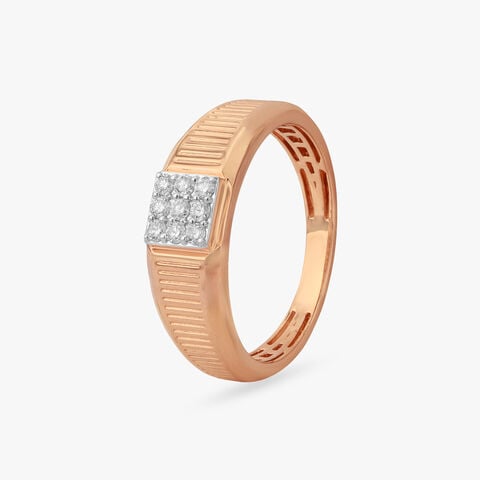 Contemporary Square Diamond Ring For Men