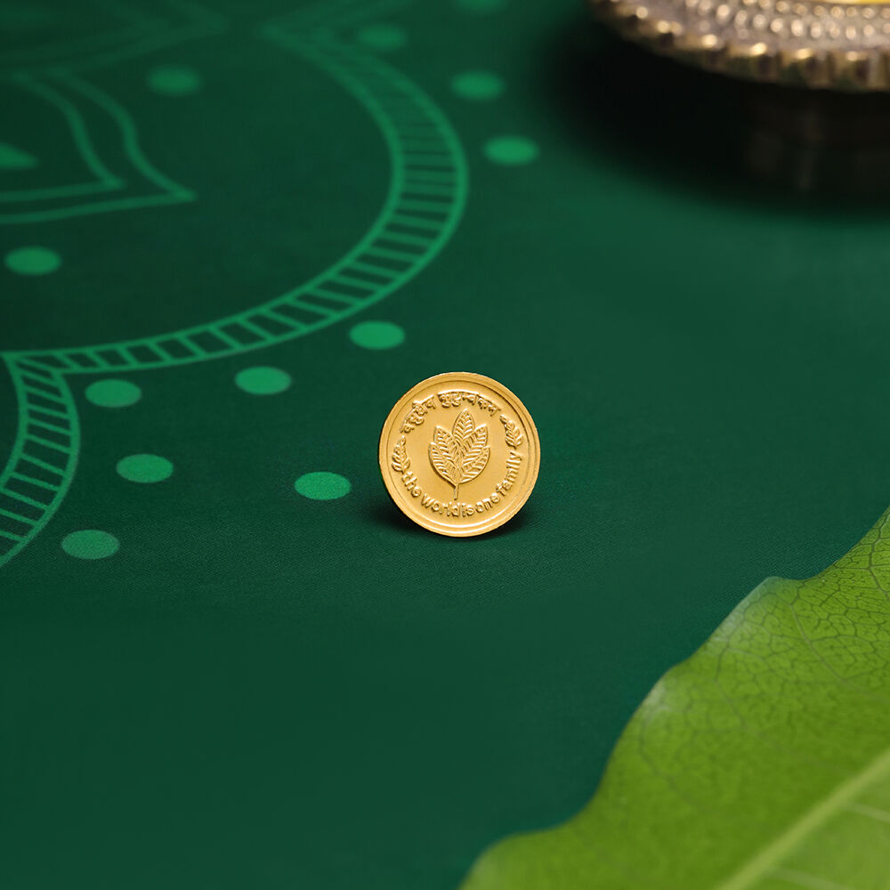 2 GM 22 Karat Sublime Mango Leaf Gold Coin