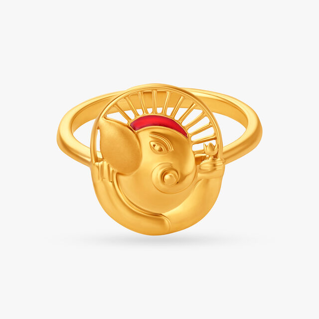 Enamelled Gajanana Ring,,hi-res image number null