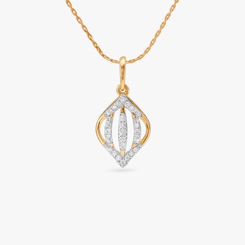Gilded Prism Diamond Pendant and Earrings Set