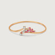 Nebula's Twilight Pink Sapphire 14KT Bangle,,hi-res image number null